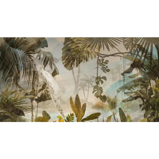 Papier peint panoramique - Feuilles Tropicales