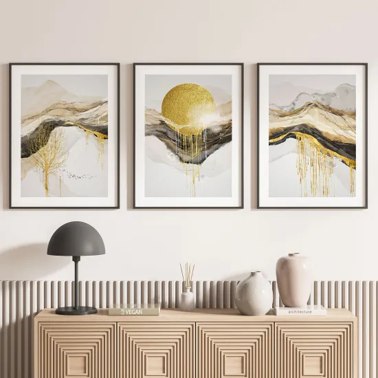 Set Of 3 Posters - Sunset