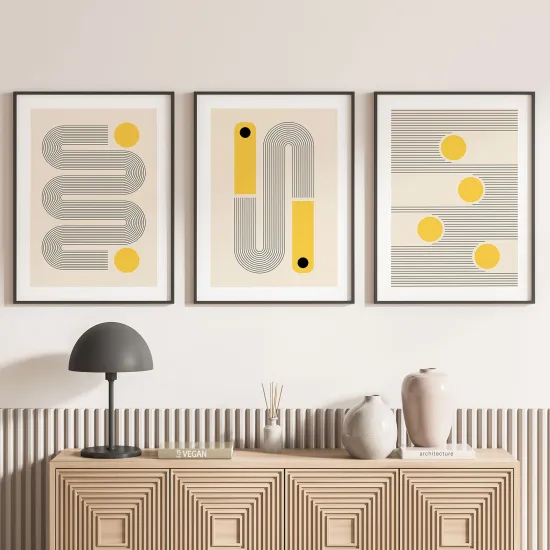 Set Of 3 Posters - Geometric shapes