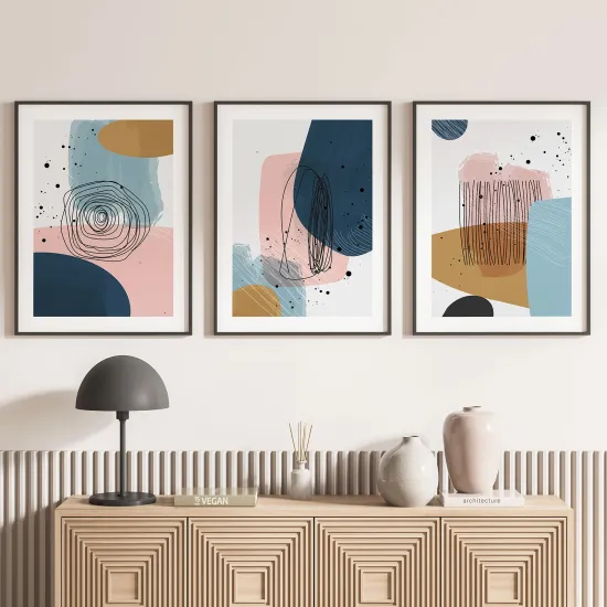 Set Of 3 Posters - Boho Design