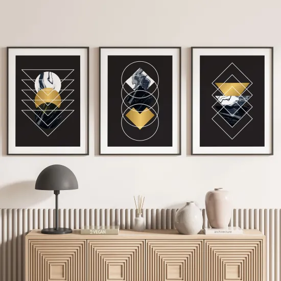 Set Of 3 Posters - Geometric shapes