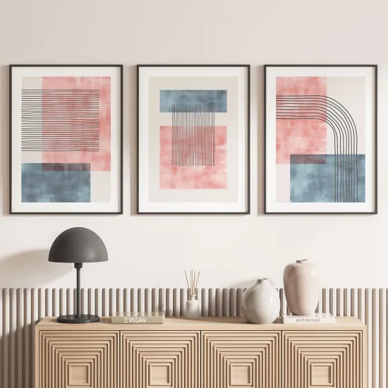 Set Of 3 Posters - Geometric shapes