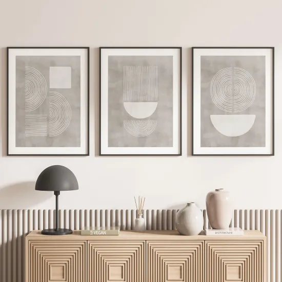 Set Of 3 Posters - Geometric shapes