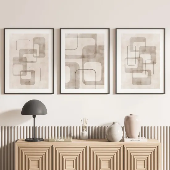 Set Of 3 Posters - Geometric