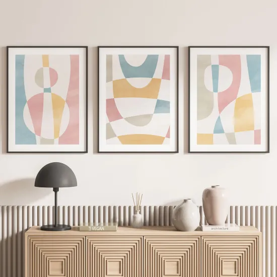 Set Of 3 Posters - Modern