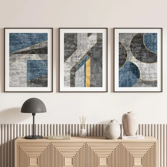 Set Of 3 Posters - Geometric Design