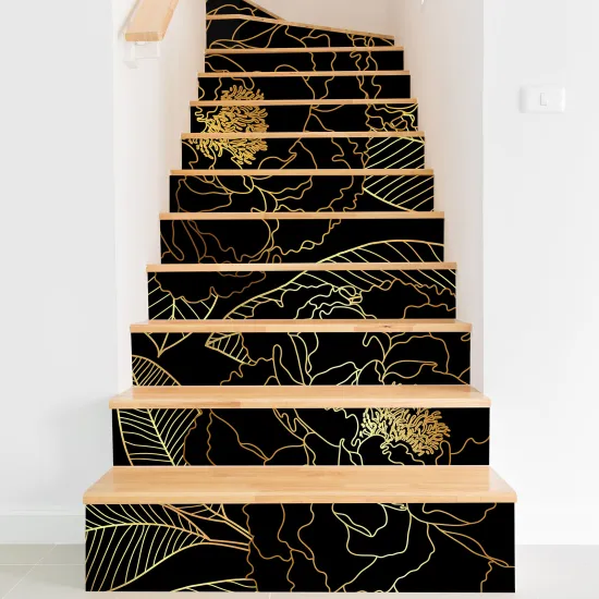 Stair riser stickers - Leaves