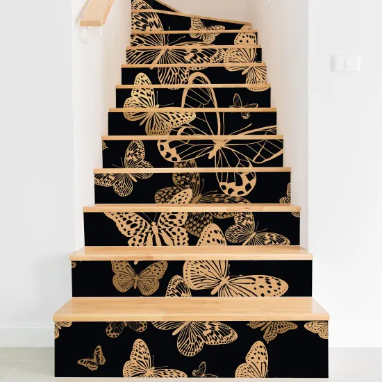 Stair riser stickers - Butterflies