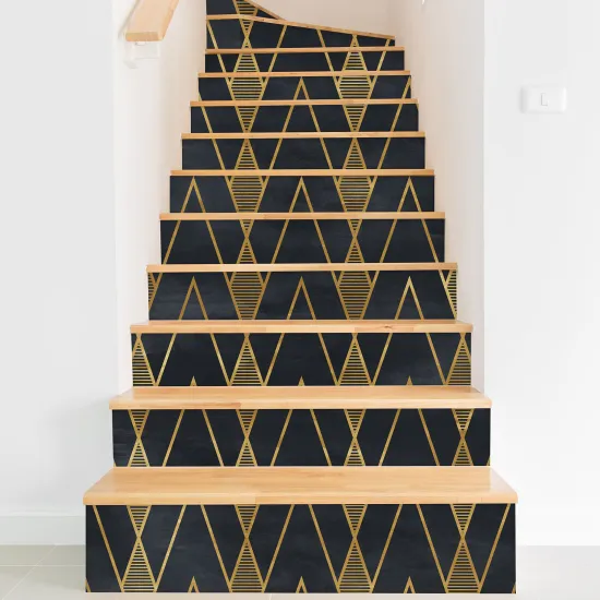 Stair riser stickers - Geometric Pattern