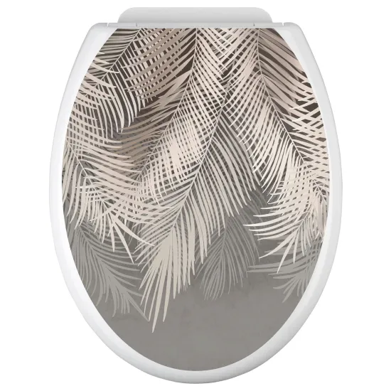 Toilet seat sticker - Tropical Leaves