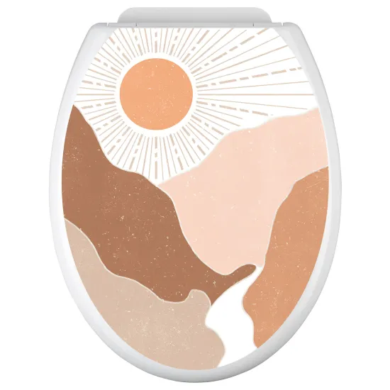 Toilet seat sticker - Boho Landscape