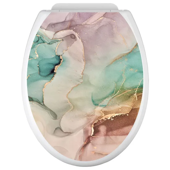 Toilet seat sticker - Marbled Effect