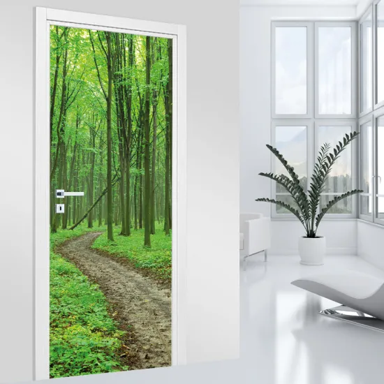 Stickers pour porte - Chemin forêt