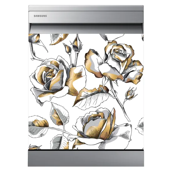 Stickers Lave vaisselle - Fleurs