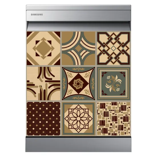 Stickers Lave vaisselle - Carreaux de ciment