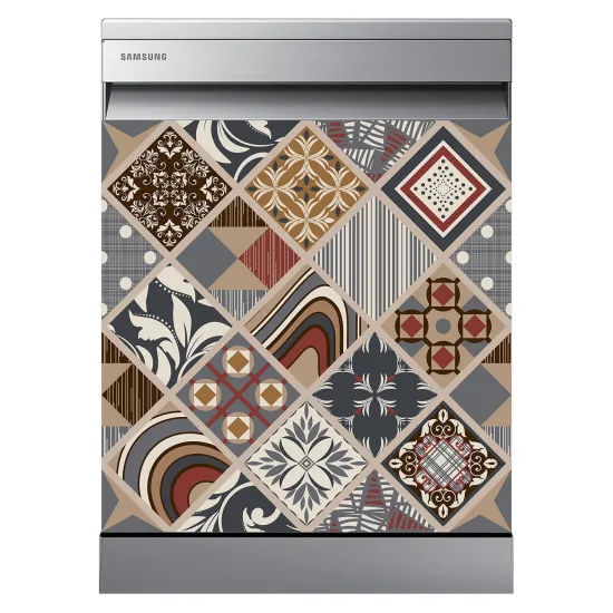 Stickers Lave vaisselle - Carreaux de ciment