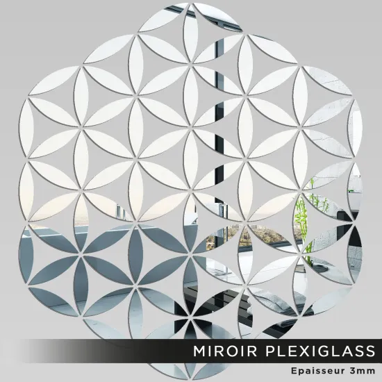 Espejo acrílico plexiglás - Rosa del desierto