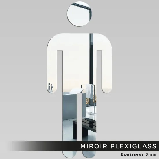 Espejo acrílico plexiglás - WC hombre
