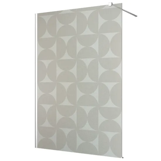 Frosted glass stickers for shower screens and windows - Geometric Pattern