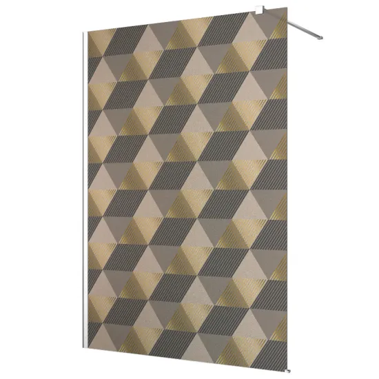 Frosted glass stickers for shower screens and windows - Geometric Pattern