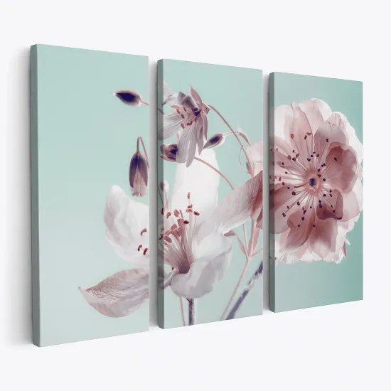 Triptych Canvas Prints - Flowers