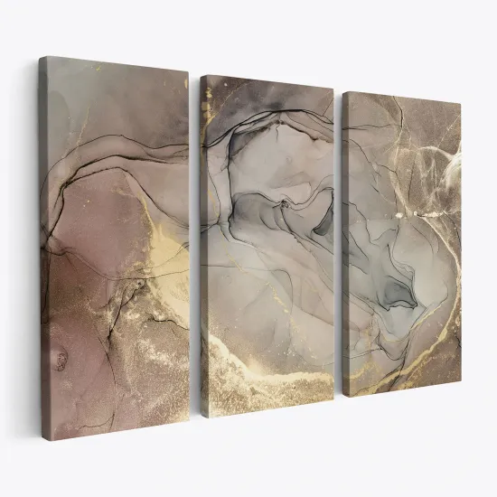 Tableau triptyque - Effet marbre