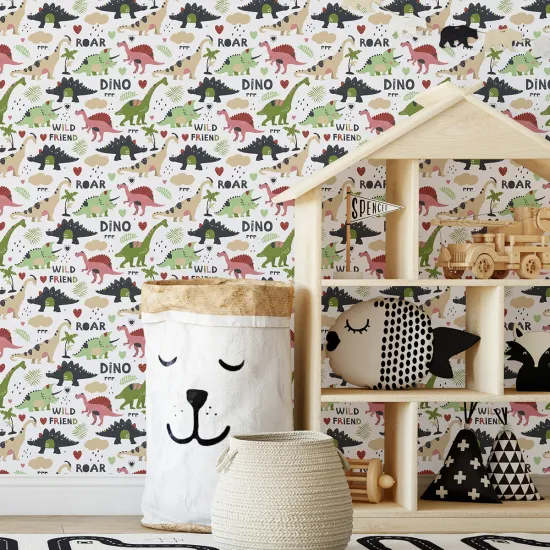 Kid Wall Mural - Wallpaper - Dinosaurs