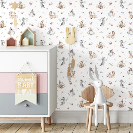 Kid Wall Mural - Wallpaper - Forest Animals