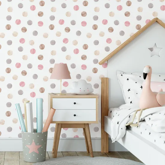 Kid Wall Mural - Wallpaper - Colored Circles