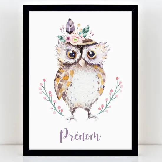 Póster infantil personalizado - Búho