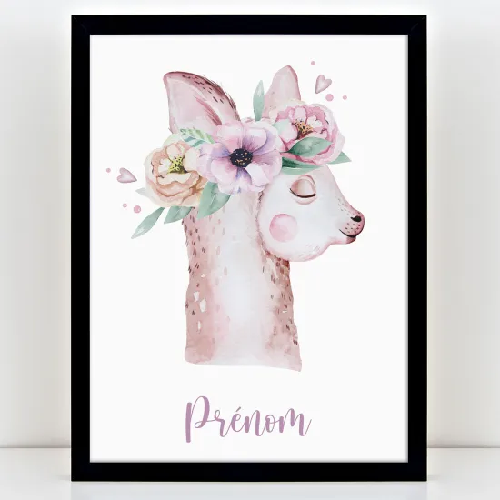 Póster infantil personalizado - Lama
