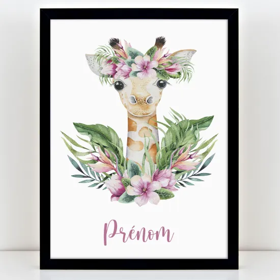 Póster infantil personalizado - Jirafa
