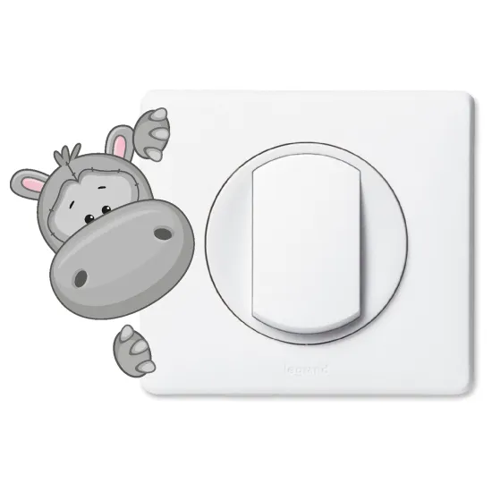 Light Switch Sticker - Hippopotamus