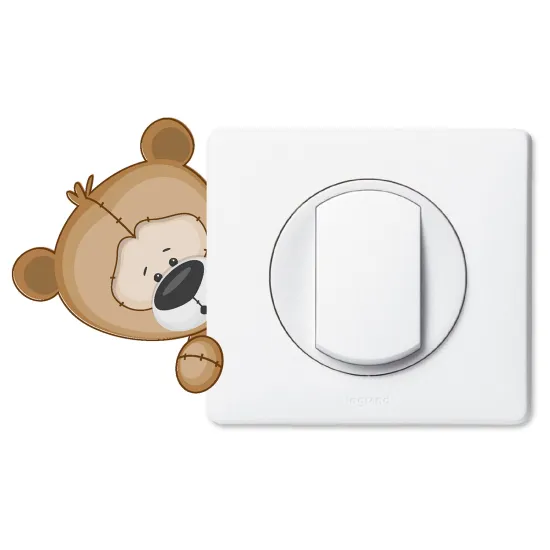 Stickers prises et interrupteurs - Ourson