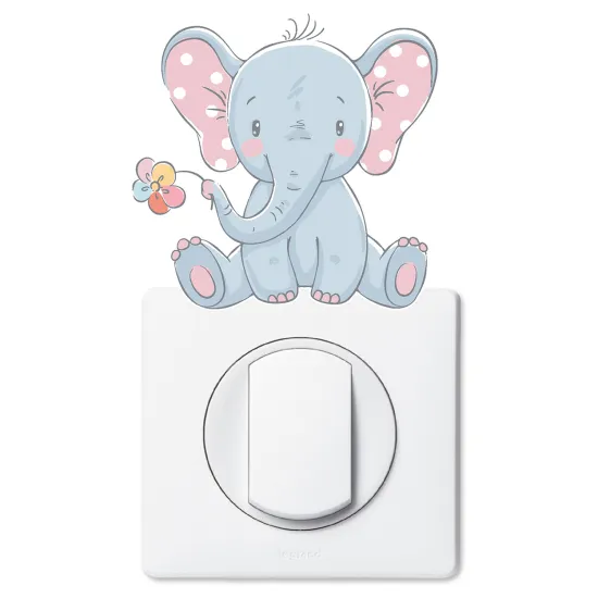 Light Switch Sticker - Elephant