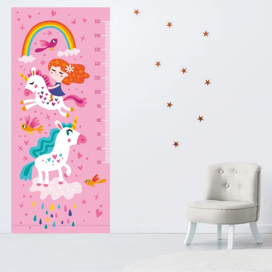 Stickers Toise Pour Mesure Enfants - Licornes