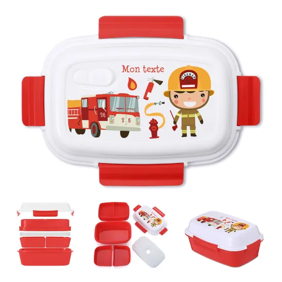 Personalized Lunch box for kids - Firefighters