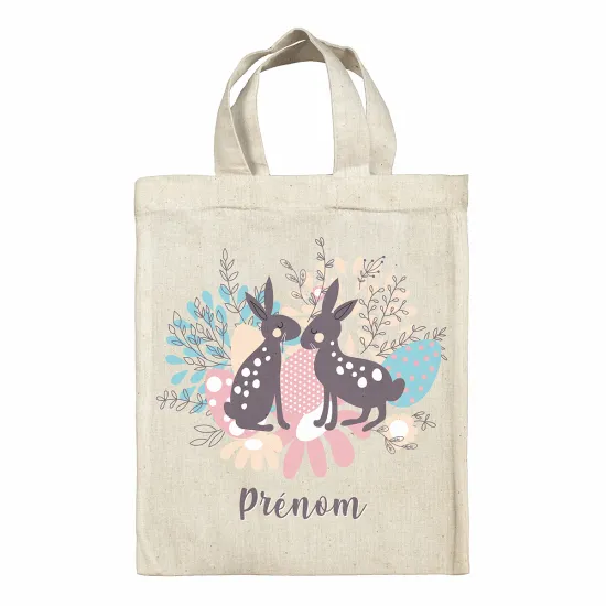Personalized Easter bag - Rabbit eggs